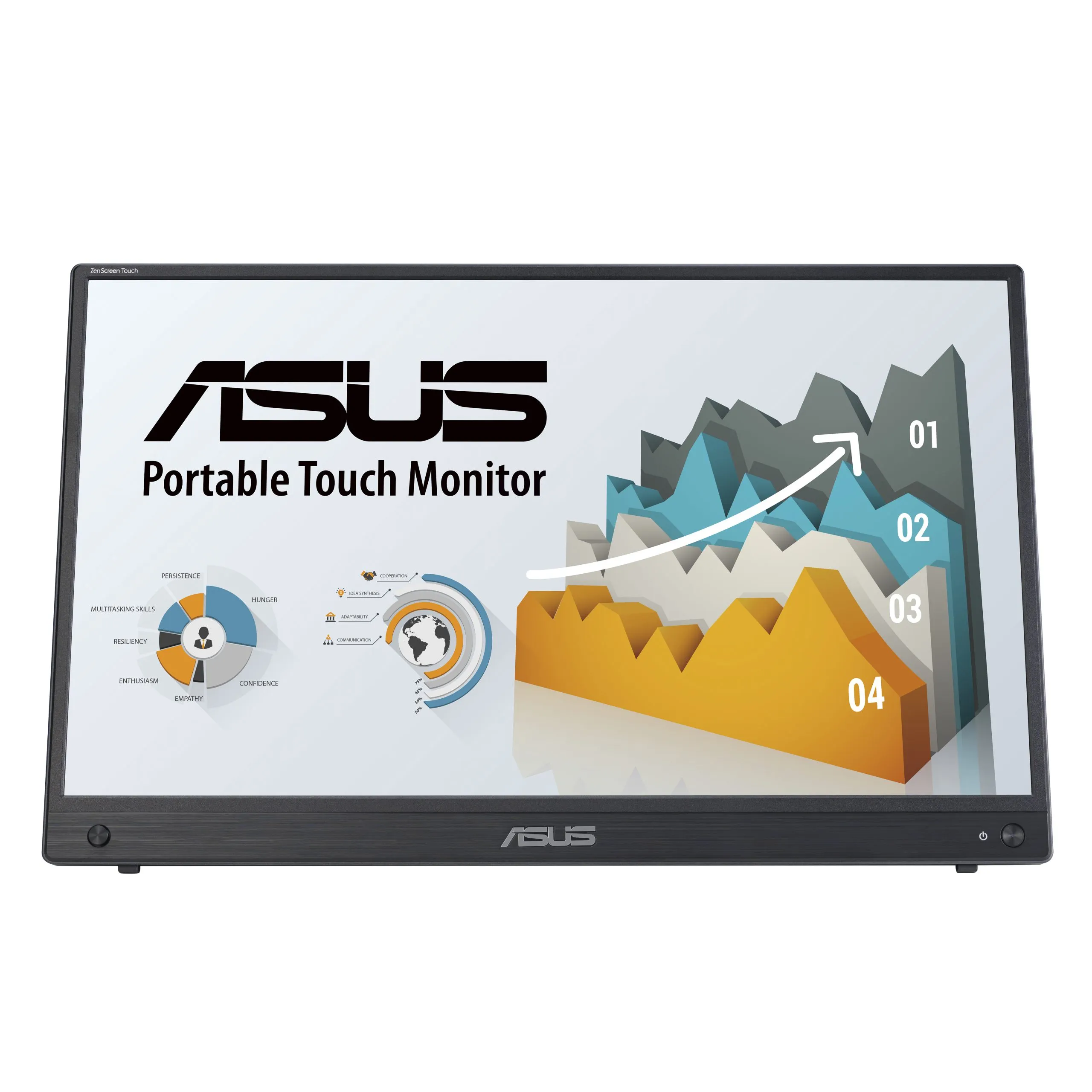 ZenScreen Touch MB16AHT portable monitor - 15.6-inch FHD (1920 x 1080), IPS, 10-point touch, Mini-HDMI, ergo kickstand, tripod socket, ASUS Flicker Free and Low Blue Light technologies  » preço limitado ao stock existente na CPCDi